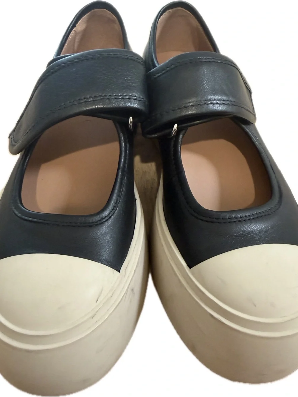 Women’s MARNI Black Mary Jane Platform TENNIES with Cream Sole
